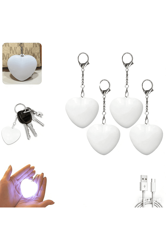 4Pcs Purse Glow Heart Light LED Automatic Sensor Purse Light Touch Activated Handbag Light Portable Handbag Night Light Mini Handbag Purse Lamp for Purse Women Girls