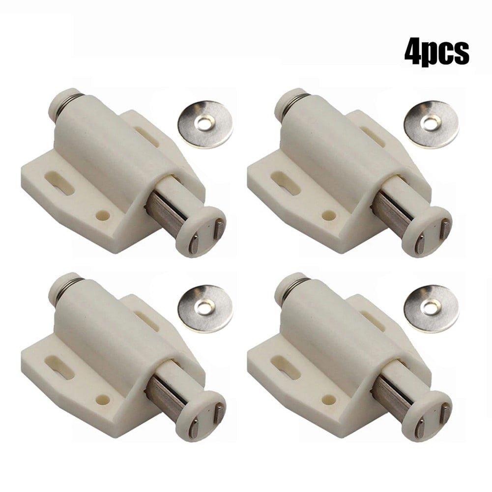 MroMax Push To Open Catch Latch - Touch Latch For Furniture, Cabinets, Drawers In Beige/White/Black/Brown