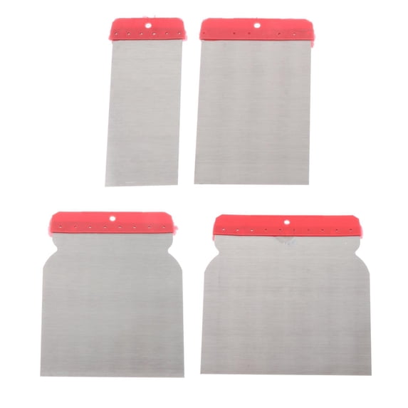 4Pcs Putty Wall and Paint Scraper Applying Putty Plaster Cement Stainless Steel Wall Patching Repairing Drywall Spatula Plaster Shovels A