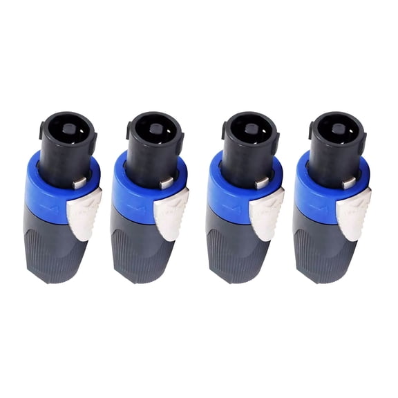 4Pcs Quick Lock Plug Bundle High-Impact Materials for Professional Cable Solutions