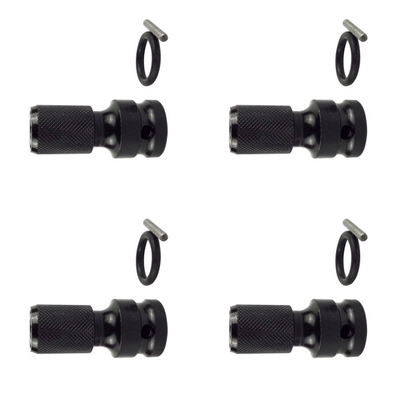 4Pcs Quick Releasing 1/2inch Square Drive to 1/4inch Hexagonal Female Socket Adapter Converter Adapter for Ratcheting Wrench
