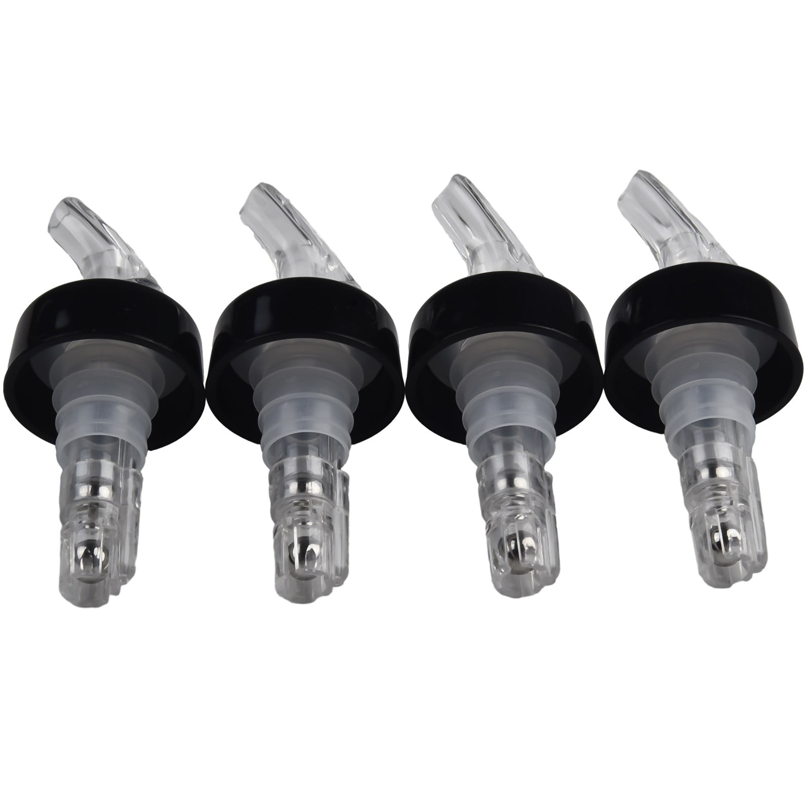 4Pcs Quick Shot Pourer Optic Spirit Measure Bar Bottle Pourers Drink