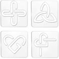 thumbnail image 1 of 4Pcs Quilting Template Knots Corner Acrylic Quilting Ruler Template Transparent Quilting Frames Stencil Sewing Ruler Set for DIY Patchwork Sewing Machine, 1 of 3