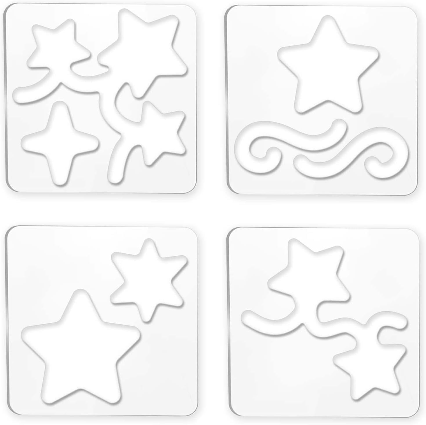 4Pcs Quilting Template Stars Acrylic Quilting Ruler Template ...