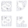 thumbnail image 1 of 4Pcs Quilting Templates Clear Acrylic Quilting Ruler Freemotion Quilting Ruler Stencils Sewing Ruler Patchwork Tool, 1 of 8