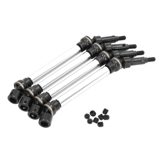 4Pcs RC Driving Front Rear Drive Shaft Drive Axle Steel Aluminum Alloy for 1/8 for 4S Silver Gray