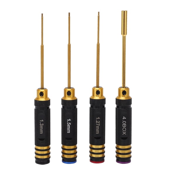 4Pcs RC Screwdriver Socket Hex Aluminium Alloy Repair Maintenance Tool Set Kit for Toy Model