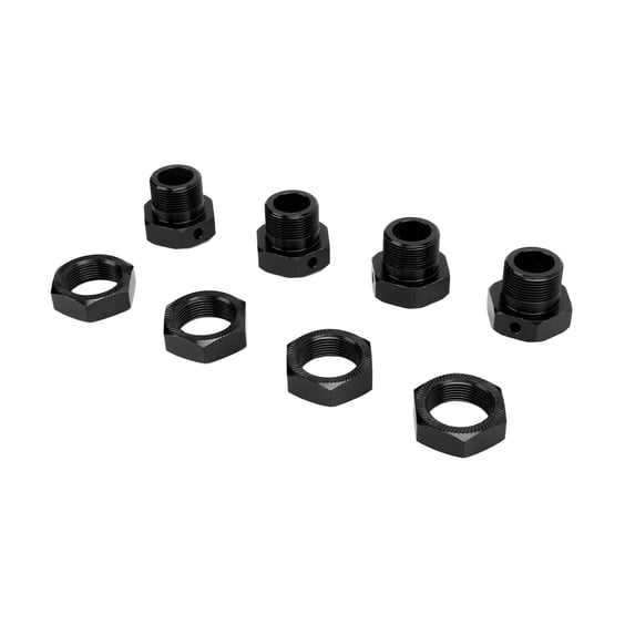 4Pcs RC Wheel Hex Hub Adapters 24mm Strong Aluminium Alloy RC 24mm Wheel Hex Hub Adapters With Covers Pins For 1/5