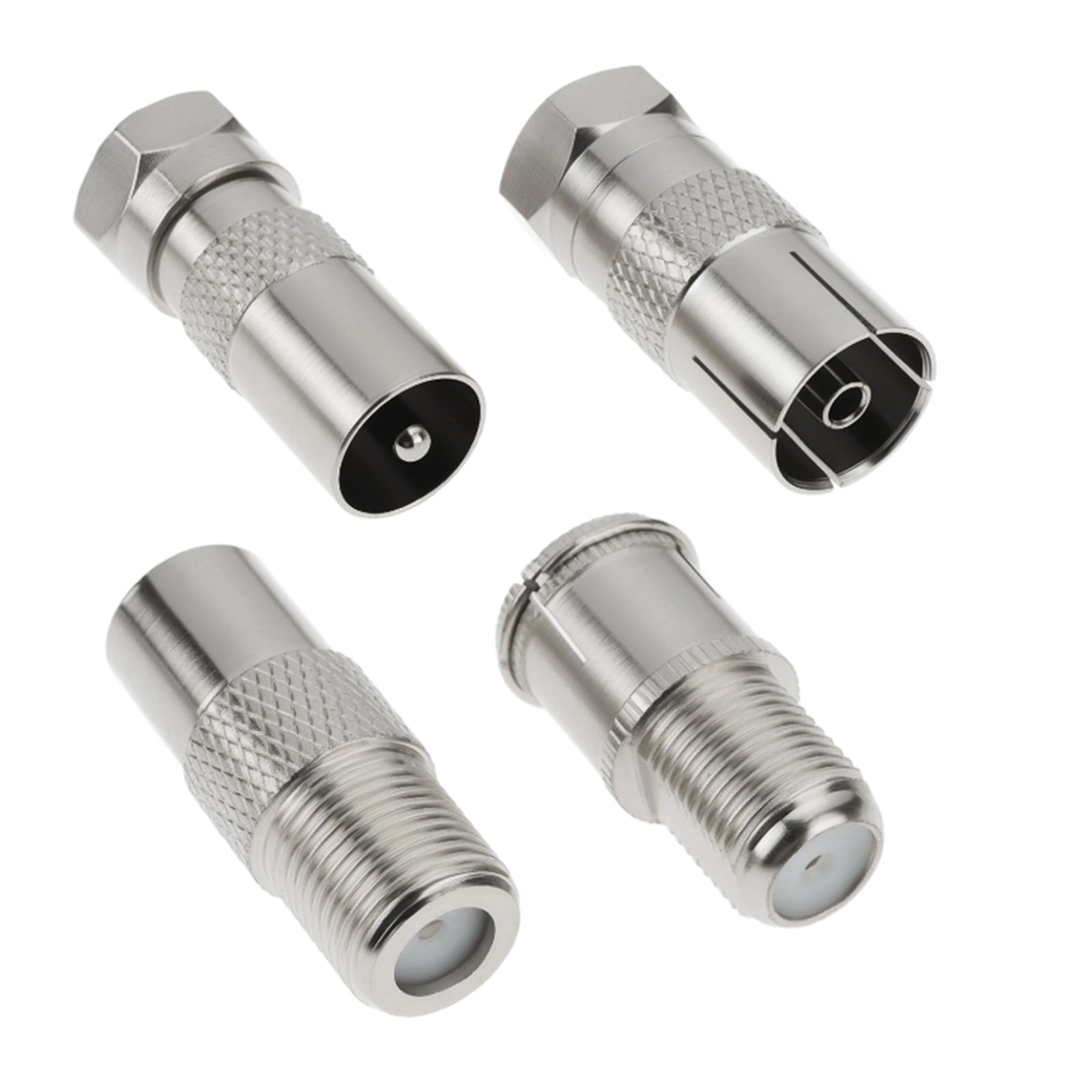 4Pcs RFs Coax Aerials Adapters F Male To TV9.5 Female Connectors For ...