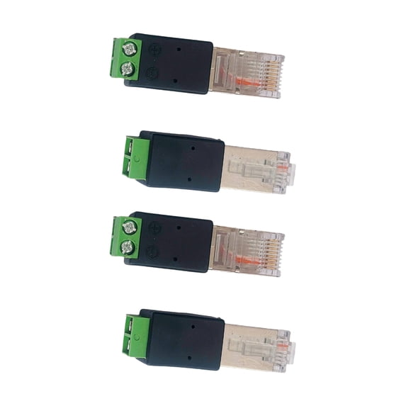 4Pcs RJ45 Screw Terminals Connector RJ45 Male to 485 Connector ...
