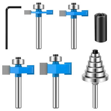 Yonico Rabbet Router Bit with 6 Bearings Set - 1/2