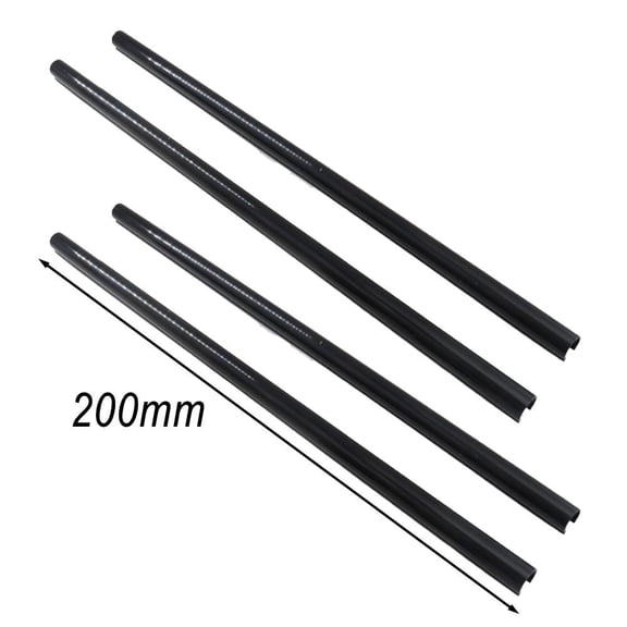 4Pcs Radiator Pipe Covers 15*200mm 300mm 500mm Radiator Pipe Covers Black White Black-200mm