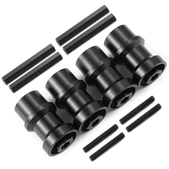 4Pcs Rc Car Aluminum Alloy Adapter Combiner Single to Double Wheels Modified Kit for TRX-6 T6 Hauler 1/10 RC Flatbed Truck Upgrade Accessories