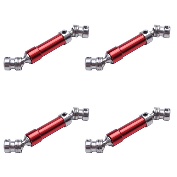 4Pcs Rear Center Drive Shaft CVD Transmission Shaft for 1:12 12428 RC Car Short Course Desert Off-Road,4 * Rear Drive Shaft,Red