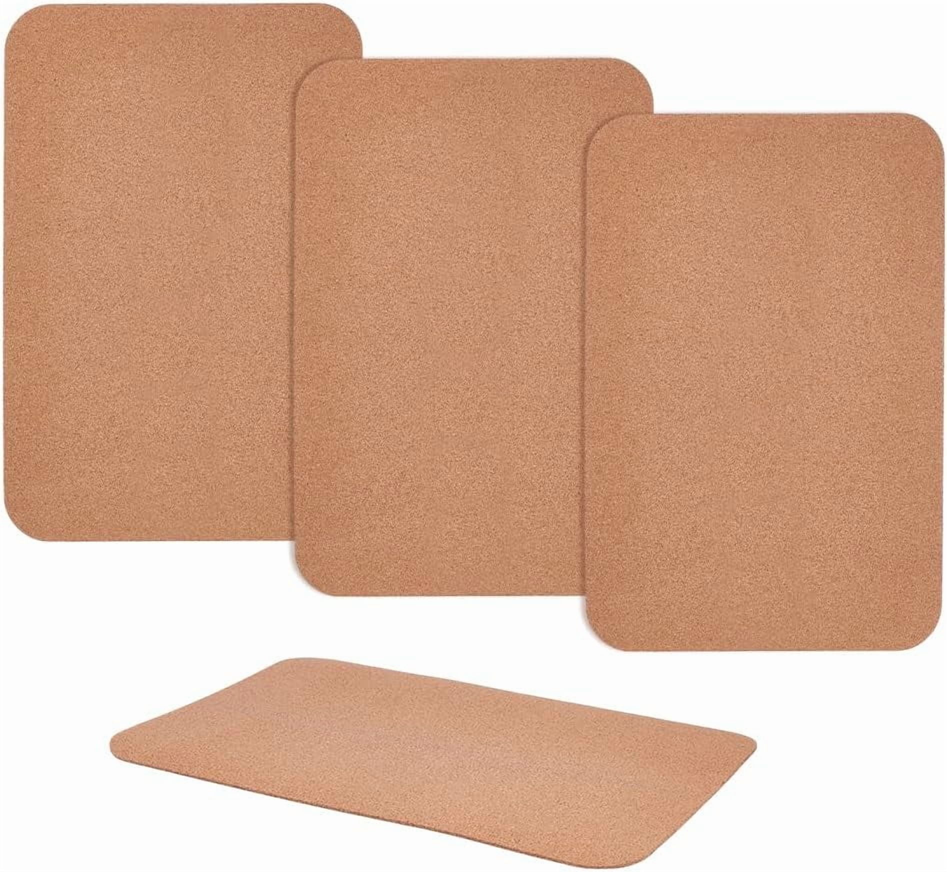 4Pcs Rectangle Cork Sheets 17.6x11.7 Inch Wood Cork Sheets 3mm Thick ...