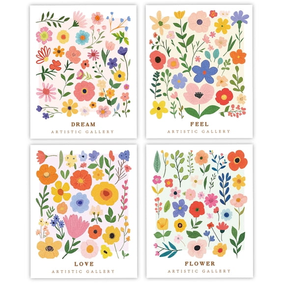 4Pcs Rectangle with Word Pattern Paper Party Decoration Flower 350x280mm 4pcs/set DIY