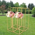 thumbnail image 1 of 4Pcs Rectangular Floor Stand Gold Metal Column Flower Stand, Wedding Party Backdrop Centerpiece Rack, 1 of 13