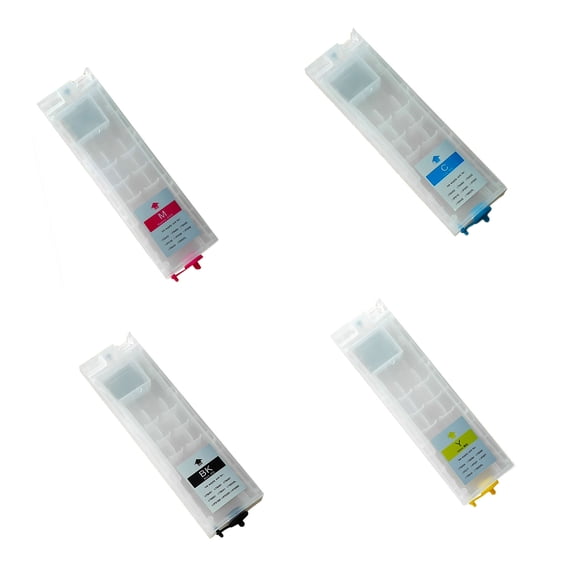 4Pcs Refillable Inks Cartridge Set Replacement for WFC5290 WFC5790 WFC5210 WFC5710 Printers Chipless