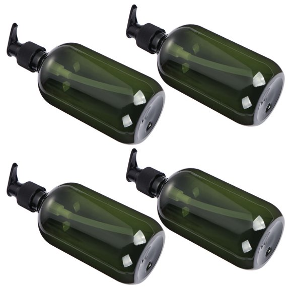 4Pcs Refillable Sub Bottles Green Durable Leak Proof Travel Storage Solution