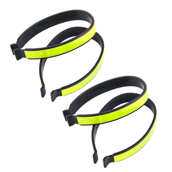 4Pcs Reflective Cycling Trousers Clip Safety Bicycles Ankle Bands Pant Leg Cuff Wrap Clip Reflective Cycling Pant Clip