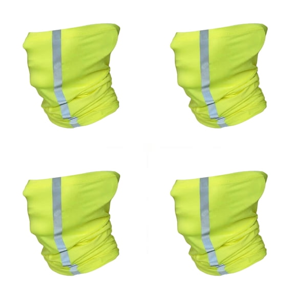 4Pcs Reflective Protective Face Cover Breathable Wicking Neck Gaiters For Outdoor