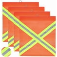 thumbnail image 1 of 4Pcs Reflective Safety Flags with Wire Loop 13.4x11.8 Inch Orange Red Reflective Strip Flag Mesh Warning Flag for Trailer Hauling red, 1 of 5
