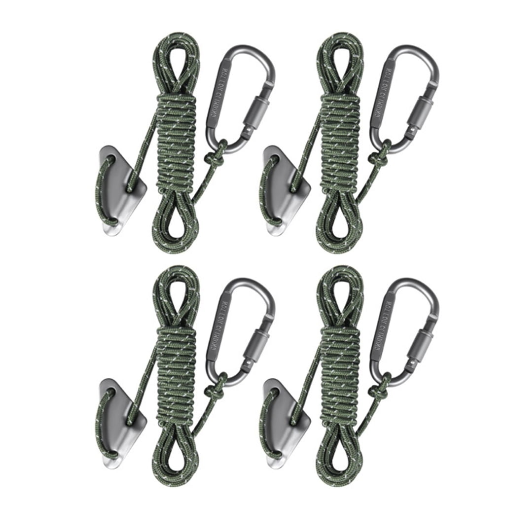 4Pcs Reflective Tent Guy Rope Outdoor Tent Guide Rope with Locking ...