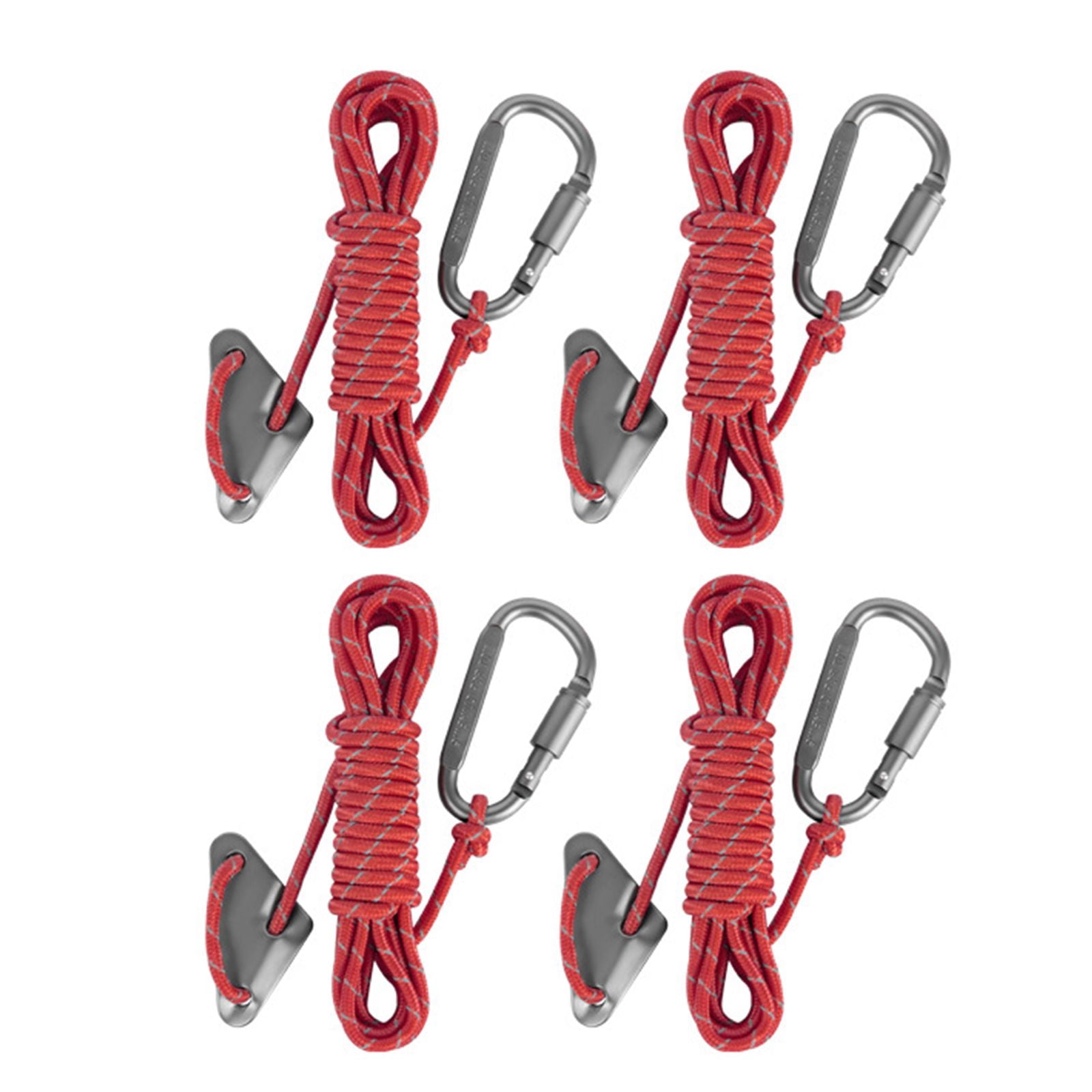 4Pcs Reflective Tent Guy Ropes Outdoor Tent Guide Rope High Strength ...