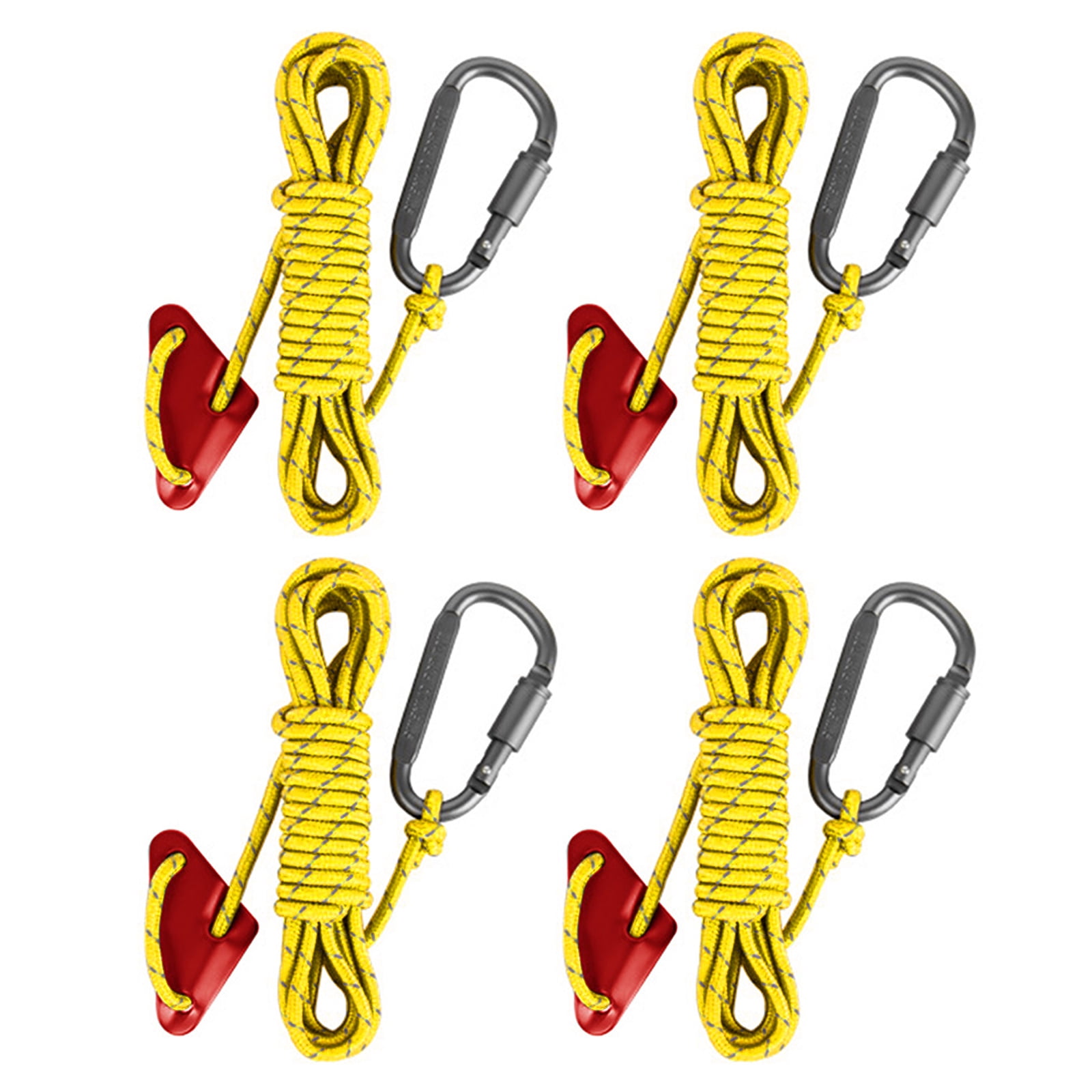 4Pcs Reflective Tent Guy Ropes Outdoor Tent Guide Rope Winds Line with ...