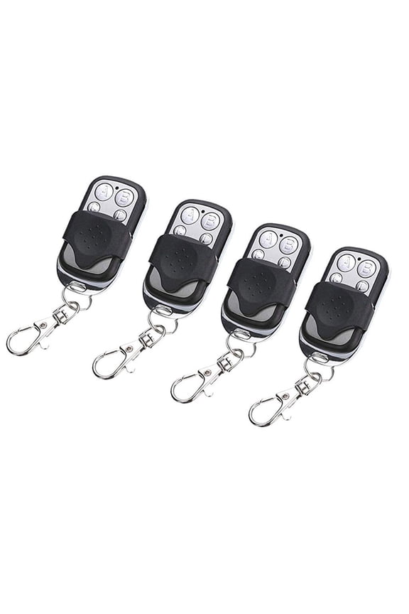 4Pcs Remote Control For Univesal Automatic Gate At433.92 MHZ Garage Door Remote Control Transmitter with Keychain for a Variety of Doors
