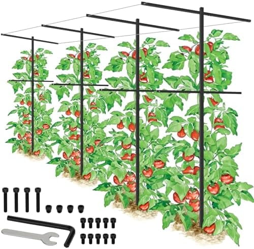 Sruoe Plant Trellis for Potted Plants, Stackable Mini Garden Trellis ...