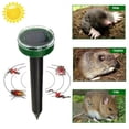 thumbnail image 1 of 4Pcs Repellent Ultrasonic Solar Powered - Mole Repellent Stakes Outdoor Pet Safe - Groundhog Repeller Snake Rodent Gopher Spikes Chaser - Sonic Mole Deterrent Devices, 1 of 8