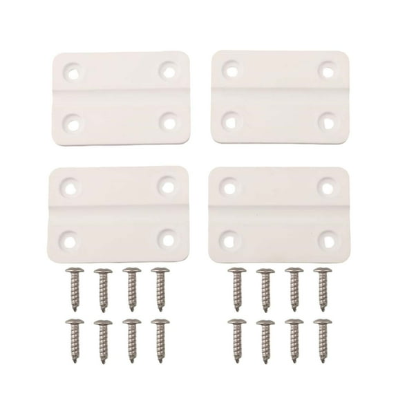 4Pcs Replacement Hinges For Igloo Cooler Box White Plastic Hinges With Screws Kit Wooden Box Gifts Box Hardware Accessories