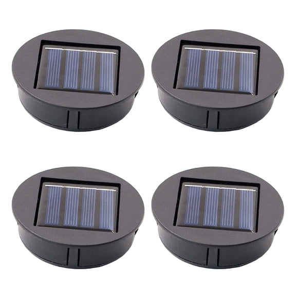 4Pcs Replacement Solar Light Tops Outdoor Hanging Lantern Light Solar Light Parts Round Solar Lights Waterproof Decorative for Outdoor Hanging Lanterns(2.8 Inch in Diameter)