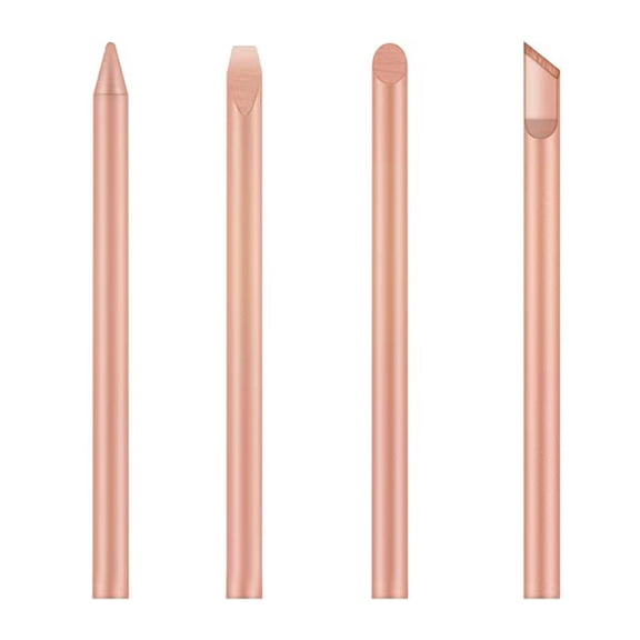 4Pcs Replacement Solder Heads Flat/Horse Hoof for Electronics Projects Copper Tips
