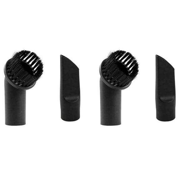 4Pcs Replacement Vacuum Dusting Brush & Crevice Tool 33mm Attachment for -CA291 -CG301 -3920,2 x Round brush 2 x Flat nozzle,Black