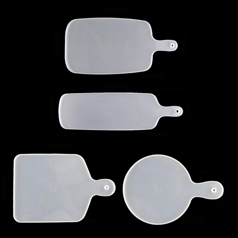 4Pcs Resin Tray Molds DIY Board Silicone Molds for DIY Resin Art Gift Home Decor