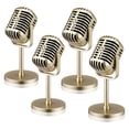 thumbnail image 1 of 4Pcs Retro Microphone Props Model Vintage Microphone Antique Microphone Toy Microphone Stage Table Decor,Gold, 1 of 2