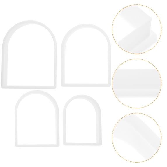 4Pcs Reusable Biscuit Cutters Geometric Fondant Cutter Mold Cake Decorating Mold