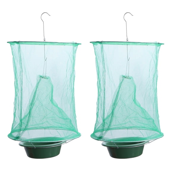 4Pcs Reusable Ranch Outdoor Hanging, Fly Catcher Hunter Cage Control, Farm Horse Stable Fly Trap
