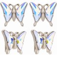 thumbnail image 1 of 4Pcs Rhinestone Butterfly Belt Buckle Decorative Buckle Clasp for DIY Women Butterfly Waist Belt Buckle Butterfly Shape AB Color Button for DIY Waist Belt Jacket Bags Garment Decoration, 1 of 7