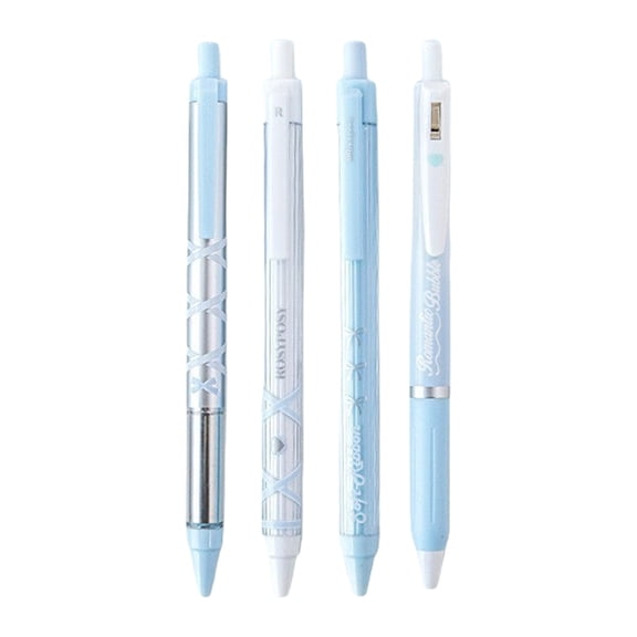 4Pcs Retractable Gel Pen 0.5mm Tip Ribbon Gel Pen Quick Drying Journaling Pen Smooth Writing Experience for Writing