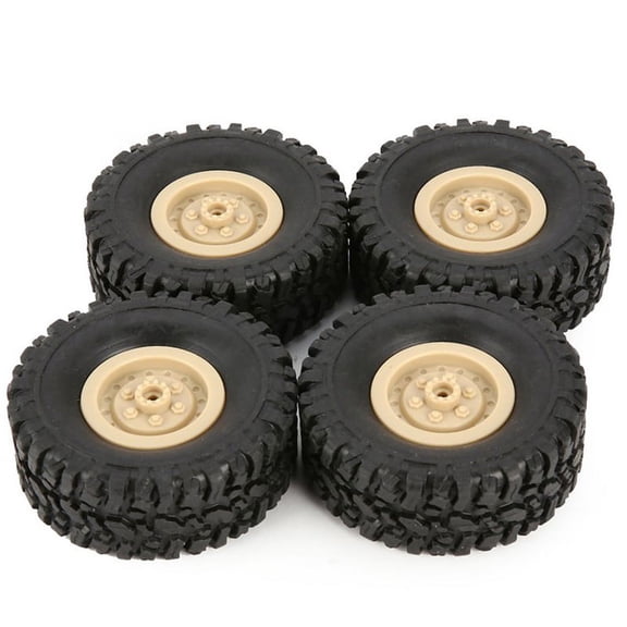 4Pcs Rim Tire Tyre for RC 1/16 Climbing Crawler Car B-1/B-24/C-14/C-24/B-16 Truck Model Spare Parts Accessories,Yellow