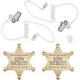 thumbnail image 1 of 4Pcs Ring Security Breastpin Secret Service Accessories Include 2 Pcs Acoustic Earpiece Tube Headsets 2 Pcs, 1 of 6