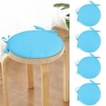 thumbnail image 1 of 4Pcs Round Cushion Dining Chair Cushion Sky Blue Round Diameter 38Cm. - Cushion, Cloth One Size, 1 of 6