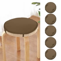 4Pcs Round Cushions Dining Chair Cushions Brown Round Diameter 38Cm,4* Round Dining Chair Cushions,Round Garden Chair Pads Seat Cushion for Outdoor Bistros Stool Patio Dining Room