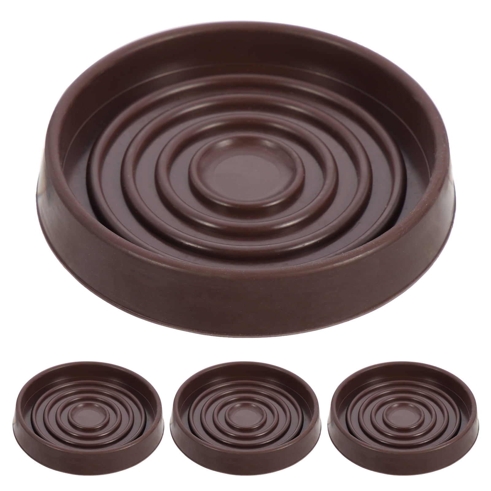 4Pcs Round Furniture Coasters Rubber Furniture Feet Cups Furniture