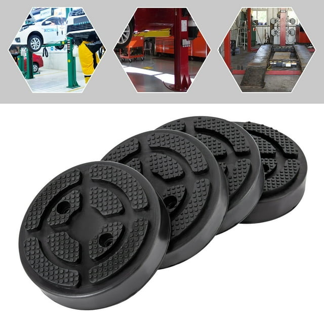 4Pcs Round Rubber Arm Pads Lift Pad Fit for Auto Lift Car Truck Hoist