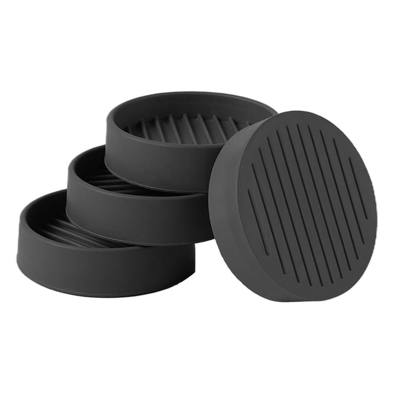 4Pcs Round Rubber Furniture Caster Cups Anti Sliding Furniture Pads Bed Stopper Floor Protectors Black Walmart