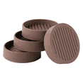 4Pcs Round Rubber Furniture Caster Cups, brown